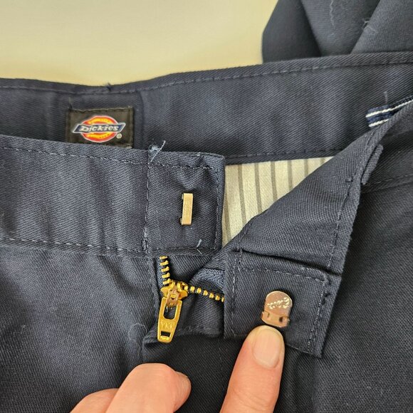 Dickies Boys Classic Fit Pants Reinforced Knee Size 12 Husky Navy Blue School - Picture 8 of 11